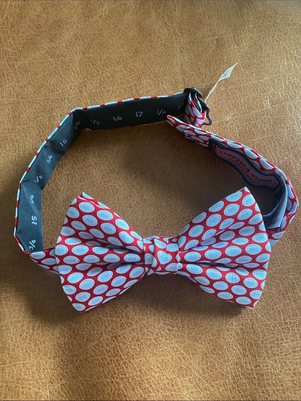 Vineyard Vines Simple Football Print Bow Tie 100% Silk